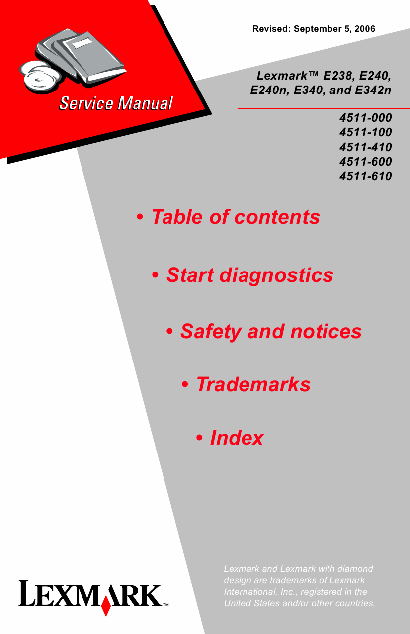 Lexmark E E238 E240 E240n E340 E342n 4511 Service Manual-1